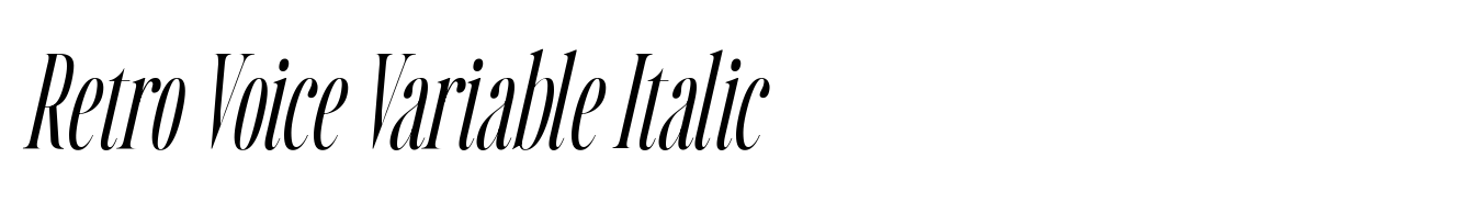 Retro Voice Variable Italic